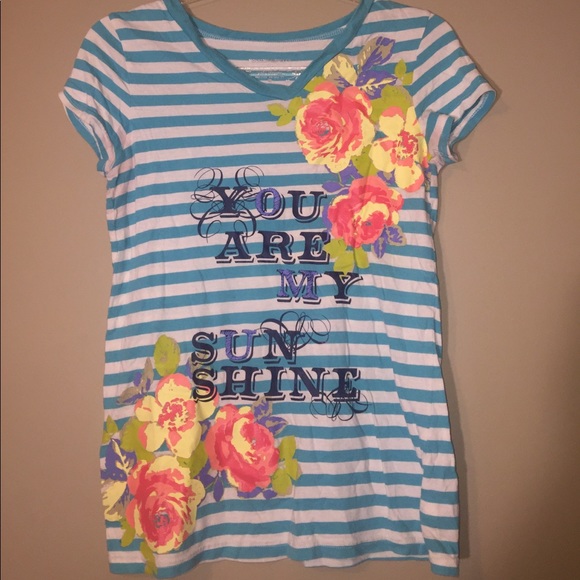 🛍💖Mossimo Supply Co. Striped Graphic Tee💖 - Picture 1 of 4